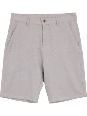 Gri Erkek Basic Çizgili Şort J5SM-SHT7248