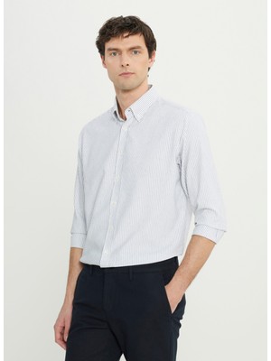 Altınyıldız Classics Comfort Fit Düğmeli Yaka Siyah Erkek Gömlek ACE020252022_SYH