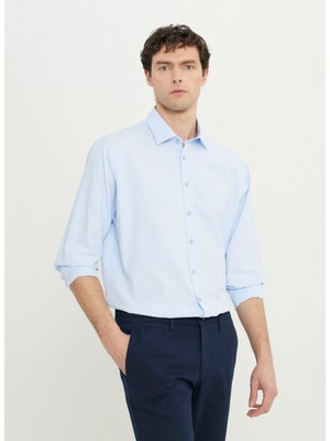 Altınyıldız Classics Regular Fit Klasik Yaka Açık Mavi Erkek Gömlek ACE020252170_AMV