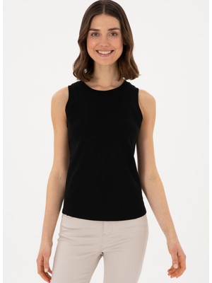 U.s. Polo Assn. Yuvarlak Yaka Siyah Kadın T-Shirt Gedda-A-25