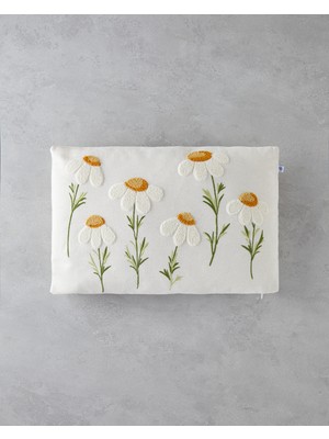 English Home Daisy Love Dekoratif Kırlent 33x50 cm Natural