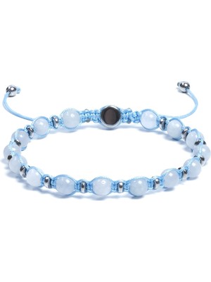 Sırlı Taş Akuamarin, Hematit Bileklik - Sandor Blue Bileklik - Tasarım Bileklik