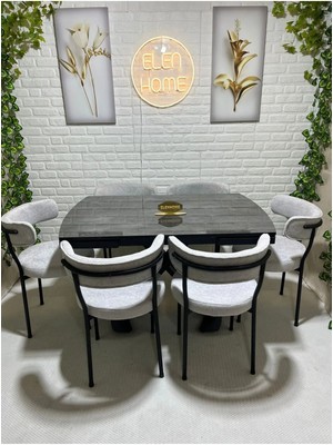 Yemek Masası Mutfak Masası 6 Kişilik ( Açılır Masa )Masa Sandalye Masa Sandalye Takımı