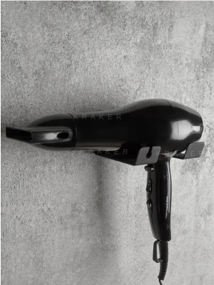 Saç Kurutma Makinesi Askısı, Metal, Siyah