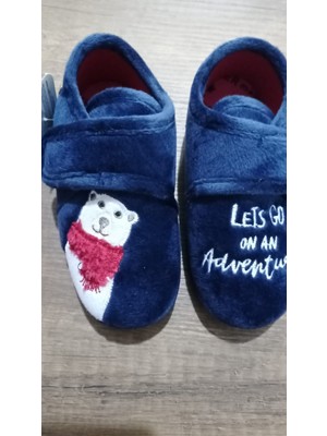 Gezerr Marka Günlük Kışlık Yumuşak Taban Cırtlı Ortopedik Ayı Figürlü Panduf