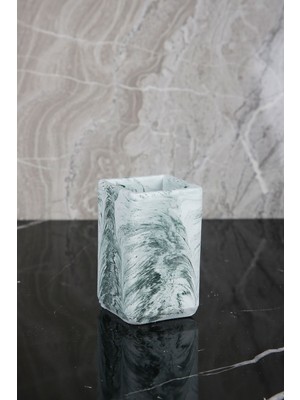 Mermer Desenli Beton Diş Fırçalık