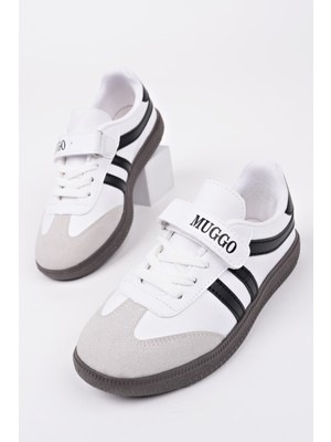 Muggo Dudley Günlük Ortopedik Bağcıklı ve Cırtlı Çocuk Sneaker Spor Ayakkabı
