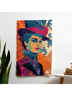 Victoria Pop Art Süblimasyon Baskı Kumaş Duvar Örtüsü - Yatak Odası, Oturma Odası Veya Yurt