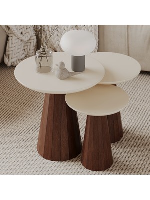 Dekoratif ve Özel Tasarım Mantar Zigon Çay Sehpası