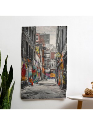 Klasik Pop Art Kumaş Duvar Örtüsü - Canlı Renkler, Hafif Yatak Odası ve Oturma Odası Dekoru