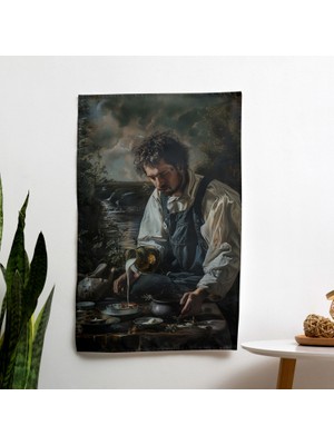 Johannes Vermeer  Duvar Örtüsü - Canlı Ranforce Kumaş, Süblimasyon Baskı, Hafif Dekorasyon