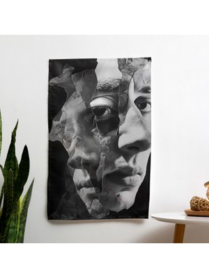 Dadaizm Sanat Tarzı Duvar Örtüsü - Yatak Odası, Oturma Odası ve Yurt Dekoru Için Canlı Ranforce