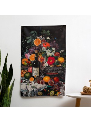 Barok Natürmort Pop Art Duvar Örtüsü - Canlı Renkler, Yatak Odası, Oturma Odası ve Yurt Dekoru