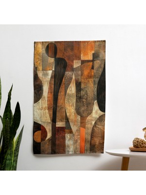 Dadaizm Sanat Tarzı Duvar Örtüsü | Canlı Renkler | Süblimasyon Baskı | Hafif Kumaş Duvar Sanatı