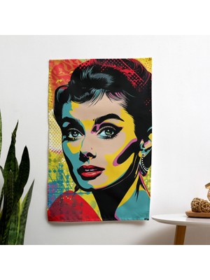 Popart Tarzı Kumaş Duvar Askısı - Yatak Odası, Oturma Odası ve Yurt Dekoru Için Canlı Baskılı