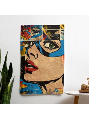Popart Tarzı Kumaş Duvar Sanatı Örtü - Canlı Renkler, Yatak Odası, Oturma Odası Veya Yurt