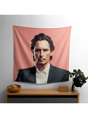 Şık Pop Art Ikonu Duvar Örtüsü -  Pamuk Arka, Polyester Ön - Canlı Renkler, Süblimasyon