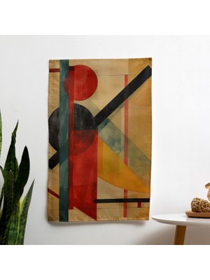 Modern Süprematizm Duvar Örtüsü - Canlı Renkler, Yatak Odası, Oturma Odası ve Yurt Için Hafif