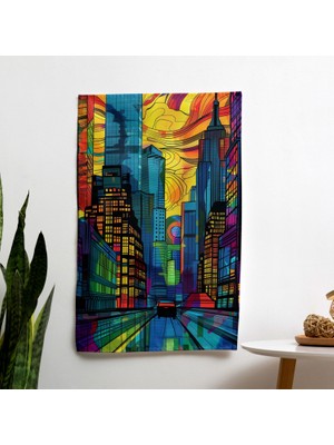 Popart Tarzı Duvar Örtüsü - Canlı Süblimasyon Baskı, Yatak Odası, Oturma Odası ve Yurt Dekoru