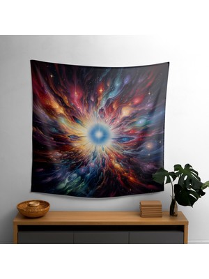 Göksel Psychedelic Duvar Örtüsü |  Pamuk Sırt | Polyester Ön | Ranforce Kumaş | Sertifikalı