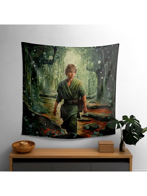 Star Wars Luke Skywalker Eğitim Sahnesi Duvar Örtüsü - Yatak Odası, Oturma Odası Veya Yurt