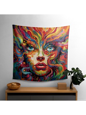 Kaleydoskop Düşler Duvar Örtüsü - Canlı Renkler, Süblimasyon Baskı