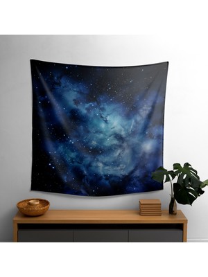 Samanyolu Yıldız Haritası  Modern Duvar Örtüsü - Canlı Ranforce Kumaş