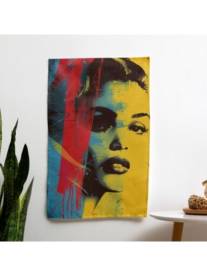 Andy Warhol, Canlı Süblimasyon Baskılı Modern Sanat Kumaş Duvar Örtüsünden Esinlendi - Hafif