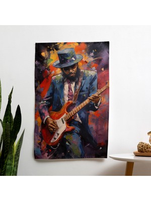 Neo-Ekspresyonist Kumaş Duvar Sanatı Örtü - Canlı Renkler, Hafif - Yatak Odası, Oturma Odası,