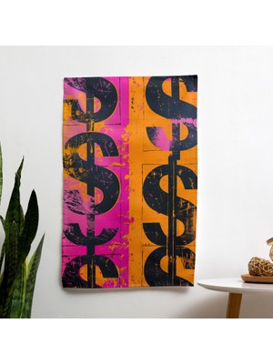 Pop Art  Duvar Dekorasyonu - Canlı  Pamuk ve Polyester Duvar Örtüsü