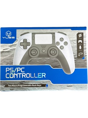 YUES PS5 Uyumlu Kablosuz Controller – DualSense Tarzı Joystick, Titreşimli, Şarjlı Ergonomik Oyun Kolu