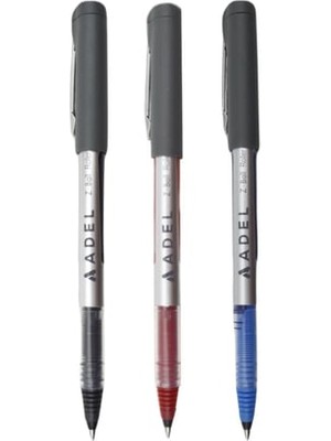 Adel Z-Ball Roller Kalem 0.7 mm Siyah-Kırmızı-Mavi 3'lü