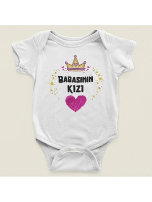 Sevbano Babasının Kızı Yazılı Pamuklu Yumuşak Unisex Çıtçıtlı Body Zıbın