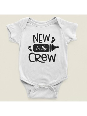 Sevbano Ekibe Yeni Katılan Yazılı Pamuklu Yumuşak Unisex Çıtçıtlı Body Zıbın