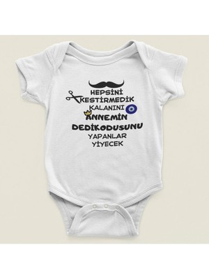 Sevbano Hepsini Kestirmedik Yazılı Pamuklu Yumuşak Unisex Çıtçıtlı Body Zıbın