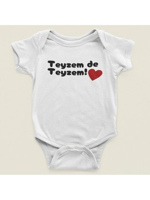 Sevbano Teyzem'de Teyzem ! Yazılı Pamuklu Yumuşak Unisex Çıtçıtlı Body Zıbın