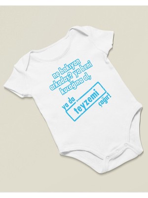 Sevbano Teyzemi Çağır ! Yazılı Pamuklu Yumuşak Unisex Çıtçıtlı Body Zıbın