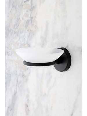 TeknoTrust Modern Siyah Katı Sabun Tutucu, Dayanıklı Metal Tasarım