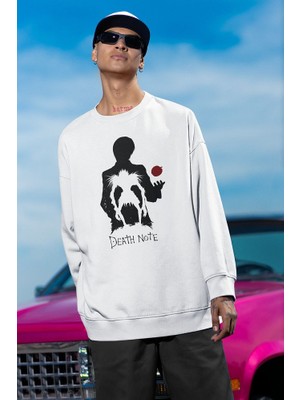 Sevbano Death Note Baskılı  Oversize Anime Sweatshirt