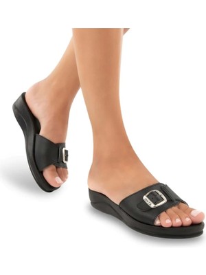 Muya Golden Anatomik Tabanlı Tokalı Kadın Terlik