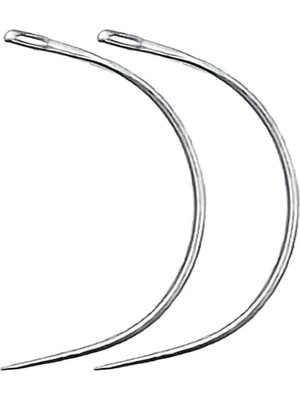 Eğri 2 Adet 1,5 MM Çuvaldız Saraç El Dikiş İğnesi