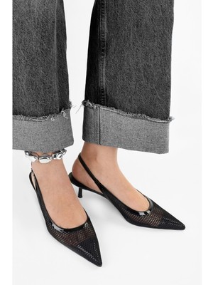 Kadın Crush Siyah File Detaylı Stiletto
