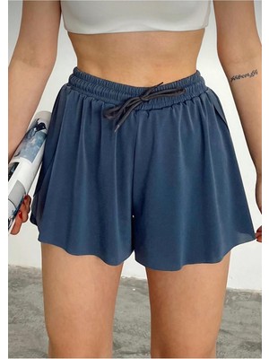 Marma Butik Füme Bol Kesim Taytlı Spor Şort