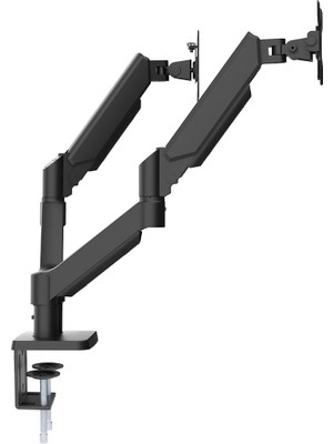 Powermaster PM-252D 13-32'' Amortisörlü Stand Çift Kol Lcd-Led Monitör Tutucu Stand Askı Aparatı