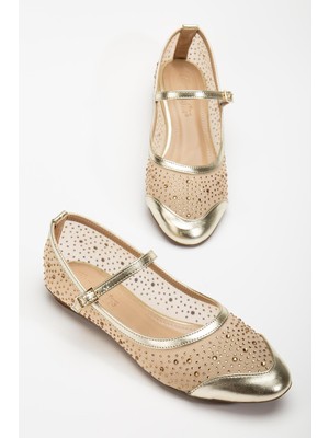 Kadın Babet Gold File Üzeri Taş Döşeme Baretli