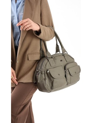 Y.s.deri Kadın Kol Çantası 2 Ana Bölme Çapraz Askılı Omuz Çantası 28*24 cm Vegan Deri Bayan Postacı