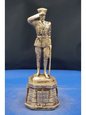 Atatürk Ilk Hedefiniz Akdenizdir Heykeli Biblo–özel Tasarım Ofis Aksesuar Ev Dekor Hediyelik (25  cm )