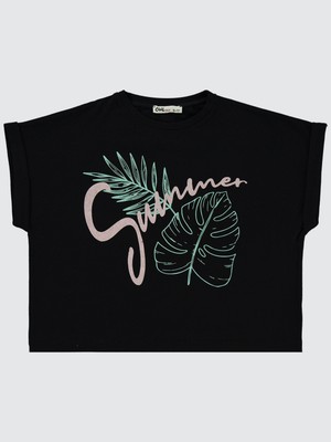 Civil Girls Kız Çocuk Tişört 10-13 Yaş Siyah