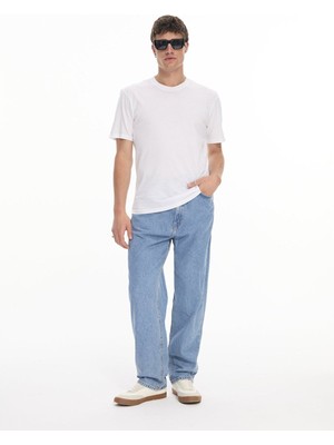 LTB Erkek Regular Kısa Kollu Beyaz T-shırt