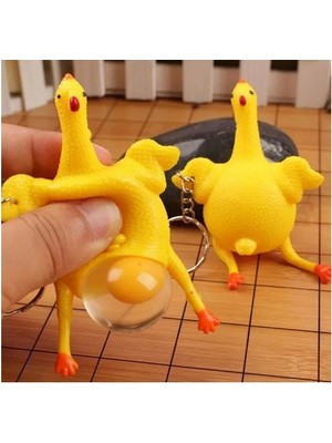 Duman Yumurtlayan Tavuk Anahtarlık - 3 Adet